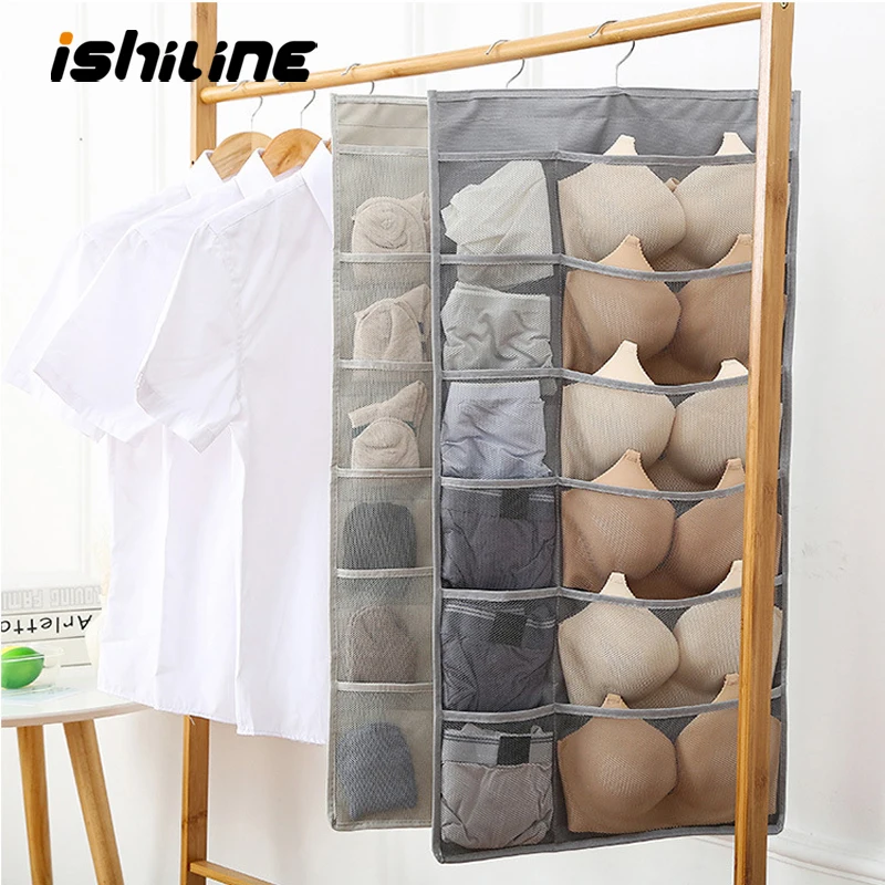 

2019 NEW 30 Pockets Closet Hanging Organizer Sundries Storage Bag Socks Bra Underwear Sorting Bag Rack Hanger Dropshipping