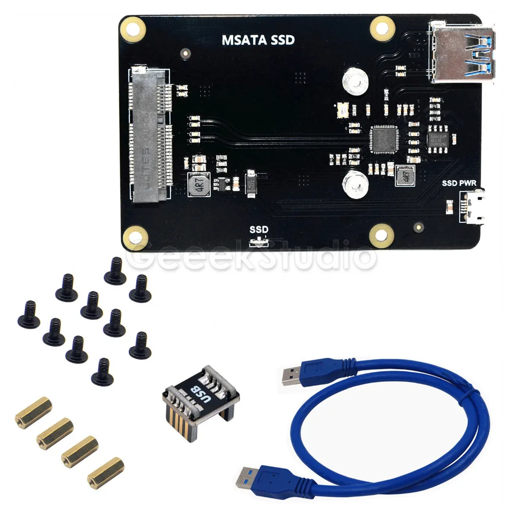 

In Stock X850 V3.0 mSATA SSD USB 3.0 Expansion Module Storage Expansion Board for Raspberry Pi 3 B+ (Plus) /3 B