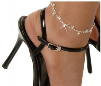 

wholesale Women Girls Fashion Pretty Diamante Foot Chain Anklet Ankle Bracelet New Foot Jewelry
