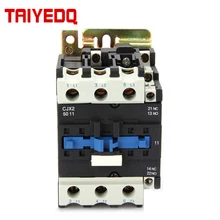 CJX2-5011 контактор переменного тока 50A магнитный контактор переменного тока LC1-D5011 электрические Контакторы AC220V/380 V 50/60 HZ