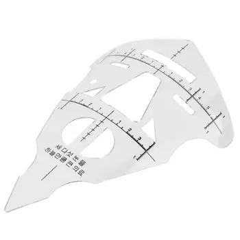 

Makeup Face Eyebrow Grooming Tattoo Ruler Measure Stencil Tool