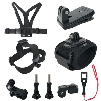 

Chest strap Headband Accessories set for Gopro Hero 6 5 4 session xiaomi yi 4k kit SJCAM SJ4000 EKEN h9 go pro Wrist Strap Mount