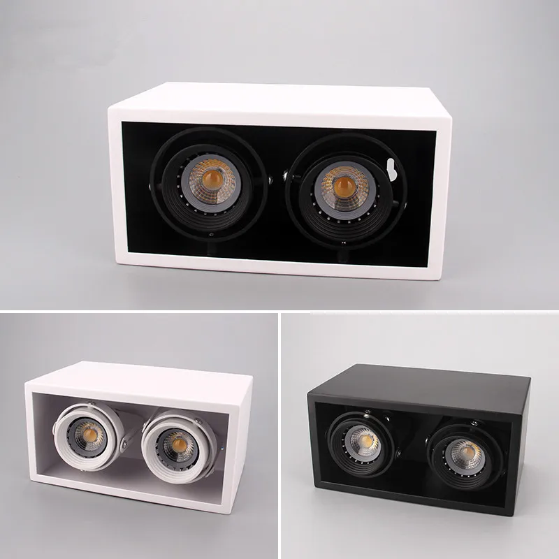 

Square COB LED Downlights 20W 24W Surface Mounted LED Ceiling Lamps Spot Light LED Downlights AC 85V-265V