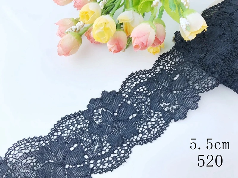 Wholesale lot 2 1/4&quot*5yard delicate Balck Elastic/Spandex Flower Floral lace trim DIY 520 | Дом и сад