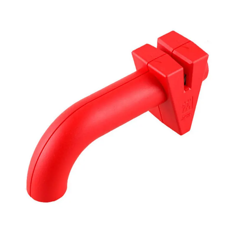 

1Pcs Manual Knife Sharpener Multifunction Fast Household Steel Tool Kitchen Cooking Double Vertical Shape Red