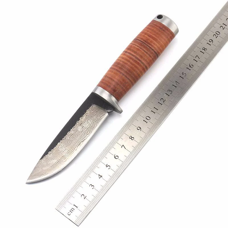 

100% Hand-forged High-carbon Steel Hunting Knife 58HRC Fixed Blade Survival Knives Camping Fishing Saber with leather sheath