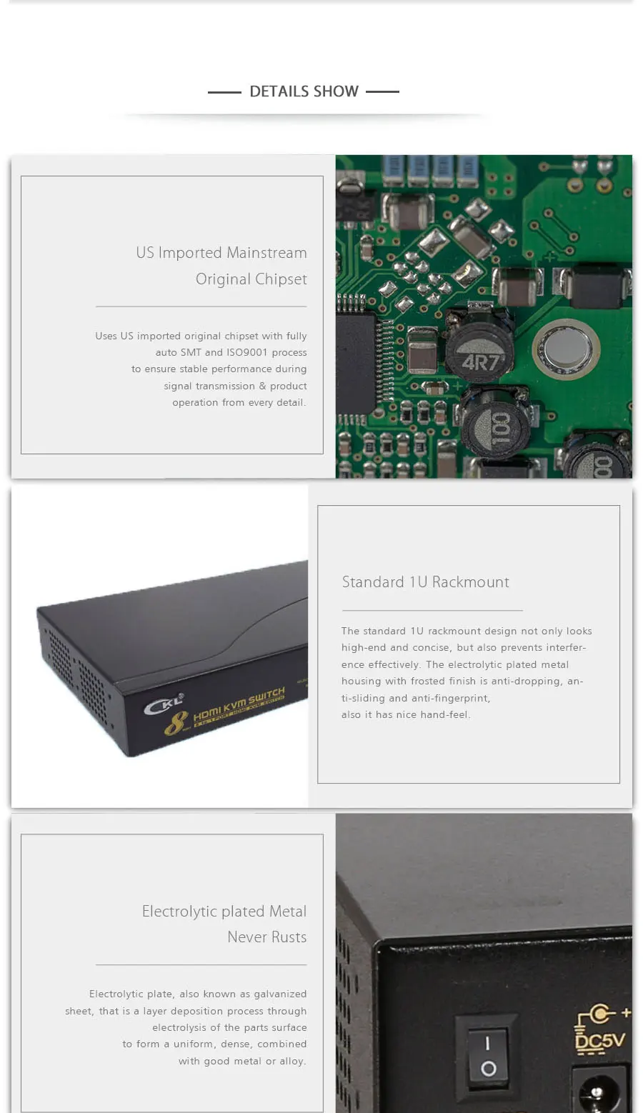 Переключатель KVM HDMI 8 Порты и разъёмы с usb ps/2 Поддержка автоматического сканирования для компьютеров Сервера ноутбука DVR NVR 1080 P 3D стойку ckl-9138h