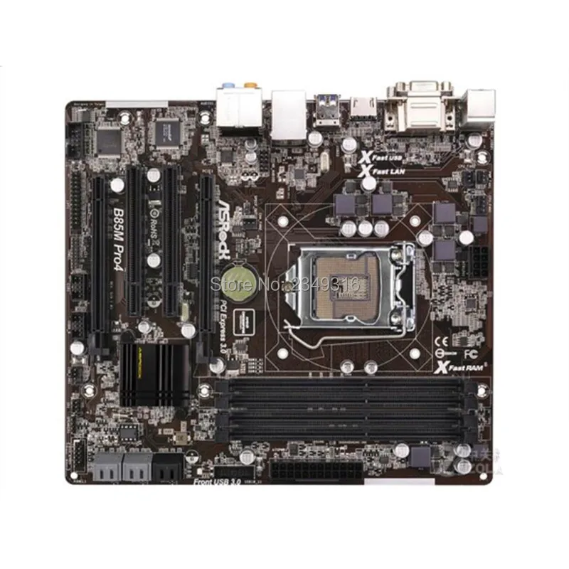 Используется слот LGA1150 B85 материнская плата для ASRock B85M Pro4 настольная плата USB3.0 SATA3 DDR3