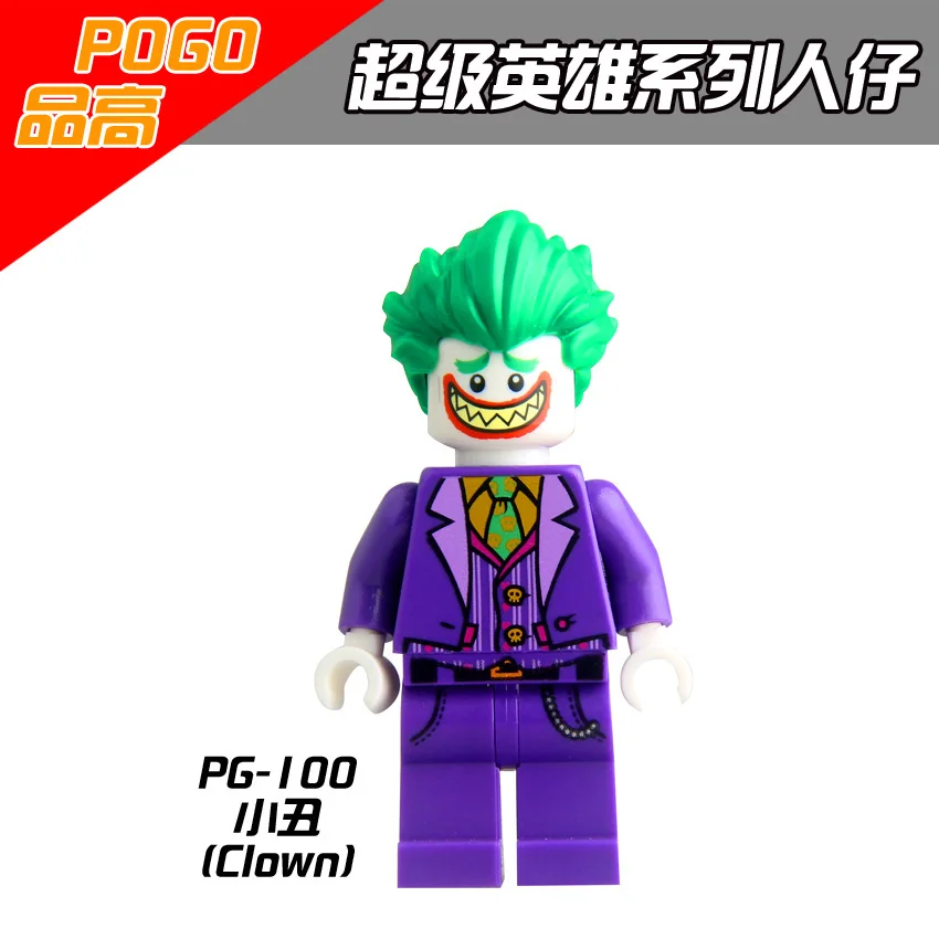 

Single Sale PG100 Clown Joker super heros Building Blocks Children Gift Toys