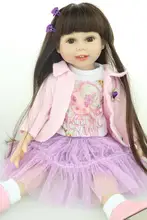 Neue Ankunft 18 zoll Reborn American Girl Puppe Realistische Baby Spielzeug Aus Vollvinylsilikon Silikon Mit Schöne Kleidung Und schuhe