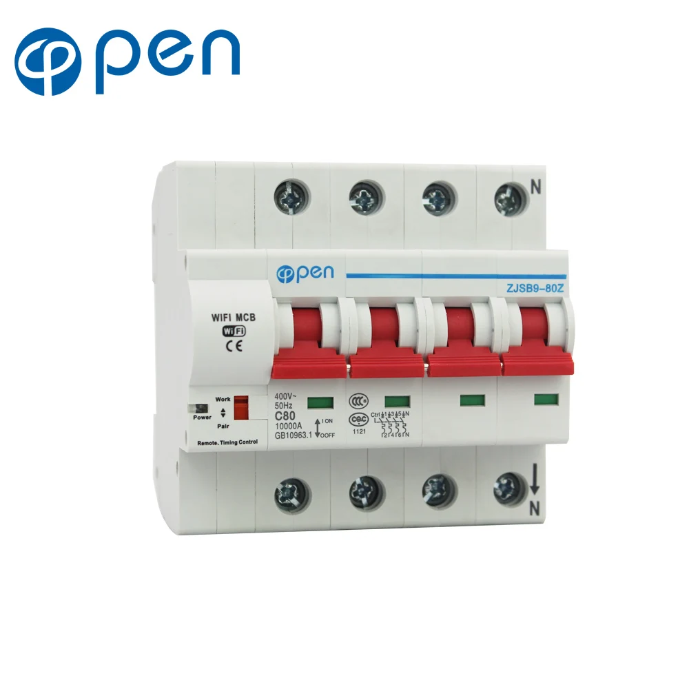  OPEN 4P 32A Remote Control Wifi Circuit Breaker /Smart Switch / support alexa and google home for S - 32999580731