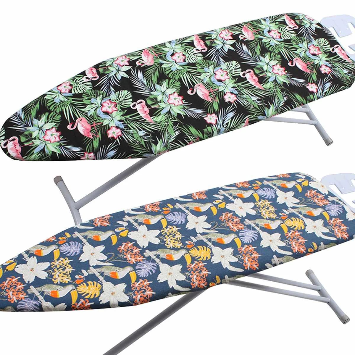 

Durable Flamingo Padded Ironing Board Cover Heavy Heat Scorch Resistant Space Saving Board Home Textile 140*50cm Covers