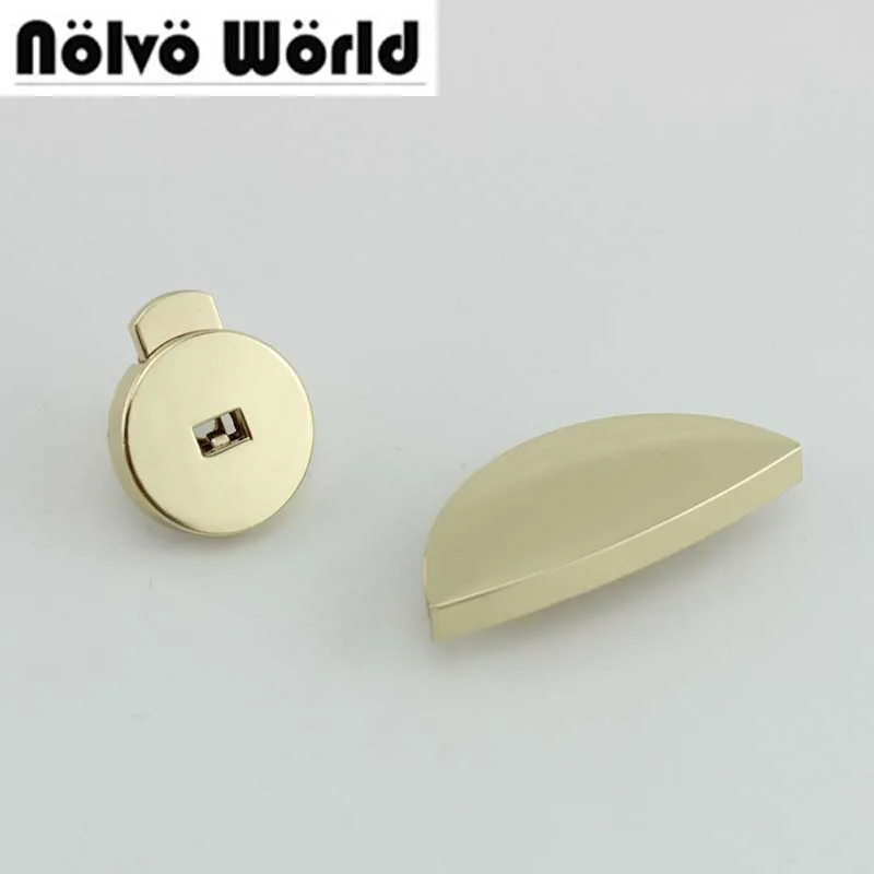 5 pieces 6X3cm semicircle light gold finish handmade press locks for
