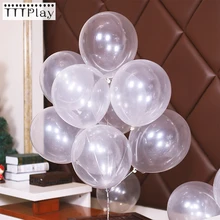 10 unids/lote 12 pulgadas de espesor claro globos de látex globos transparentes romántica decoración de cumpleaños de fiesta de boda de aire inflable bolas