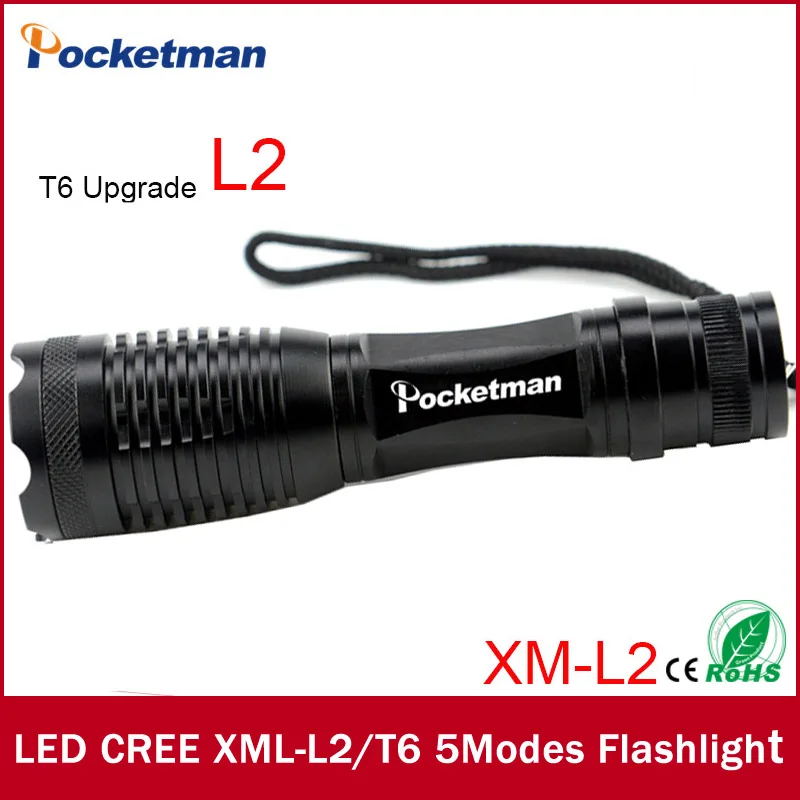zk50 CREE XM-L2 4500LM lumens LED Flashlight Zoomable T6 LED torch lantern Super Bright Waterproof Flashlight