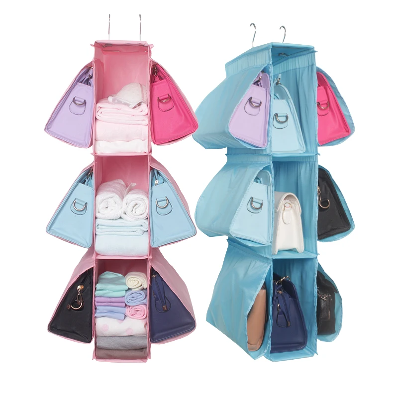 

Cloakroom Wardrobe Multi-layer Bags Handbags Leather Bags Storage Racks Finishing Dust Bags Hanging Bags Hanging Storage Storage