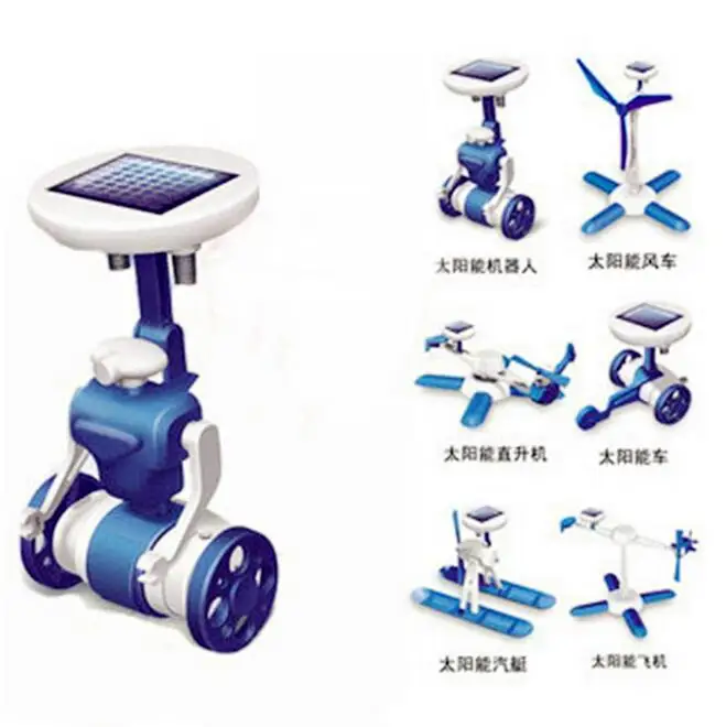 Novelty DIY solar Children's toys 6 in1 educational solar power Kits