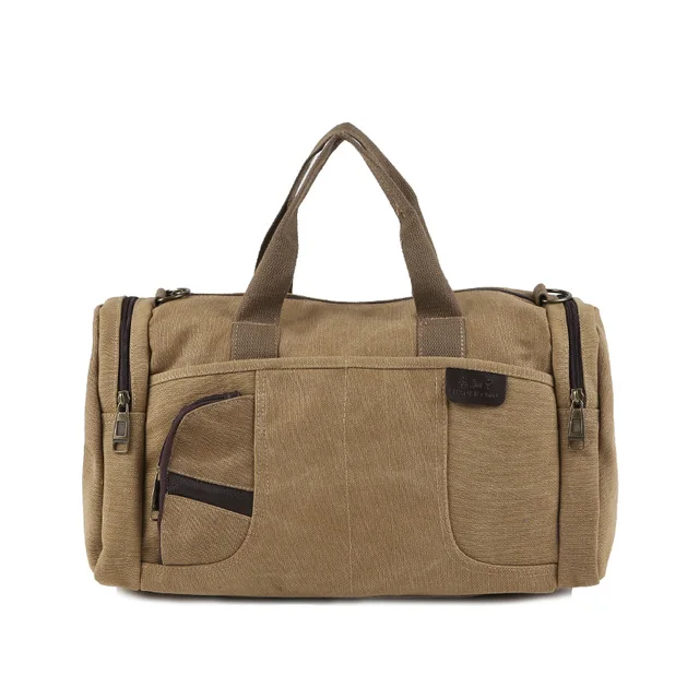 30L Large Capacity Canvas Gym Bag Men Women Portable Fitness Sports Bag