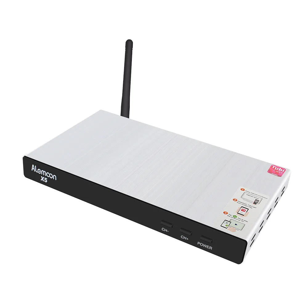 Alemoon X5 smart DVB S2 + T2 C combo set top box поддержка H.265 HEVC с литья супер|Спутниковое ТВ| |