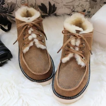 Модные мужские зимние ботинки Бэкхема наивысшего качества; зимняя обувь на шнуровке; Натуральная овечья кожа; натуральная шерсть; Полусапоги на меху