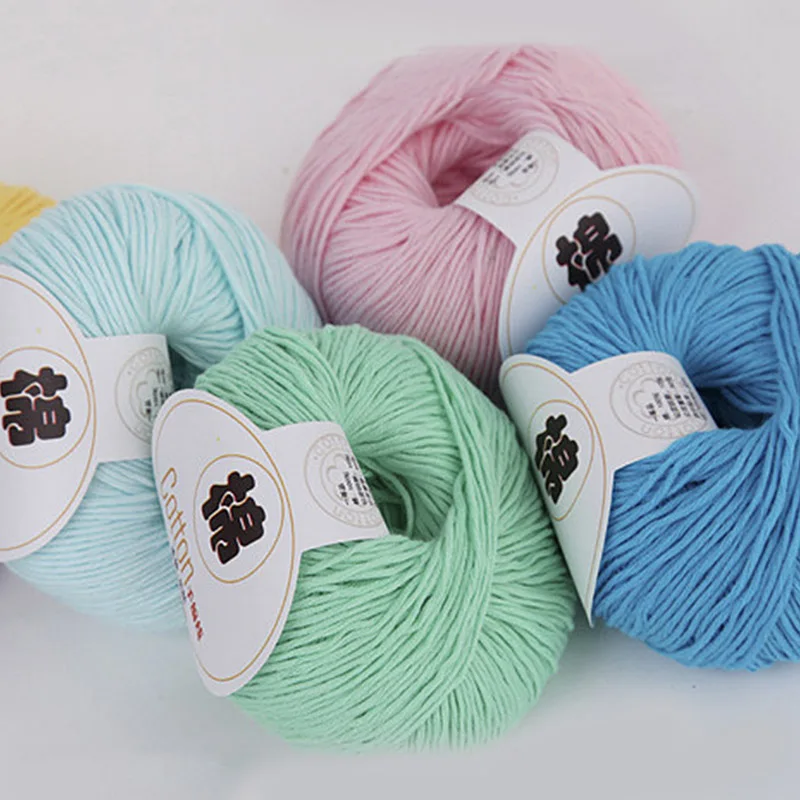 

50g/ball 100% Cotton Yarn High Quality Warm Baby Wool Yarn for Knitting Children Hand Knit Sweater Crochet Yarn