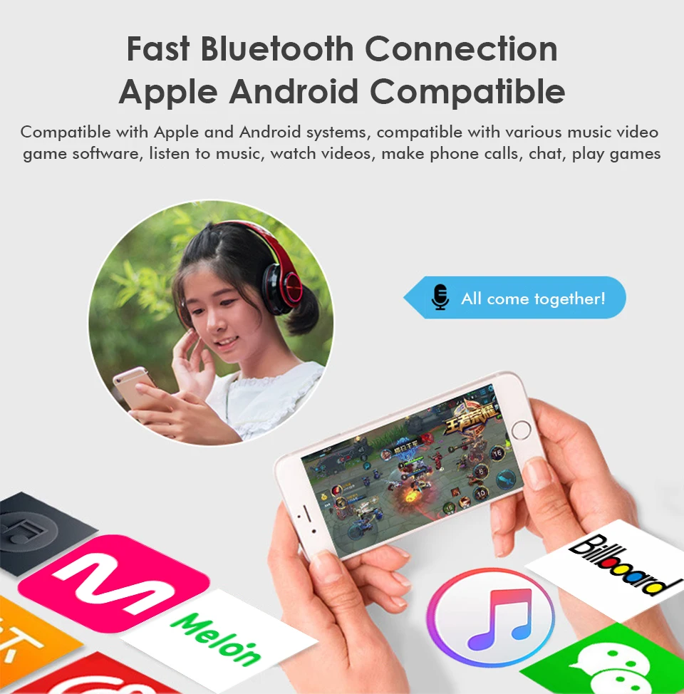 Bluetooth Headphone Luminous Wireless Headphones Bluetooth Bass Headset With Microphone  mp3 player for iphone samsung galaxy (14)