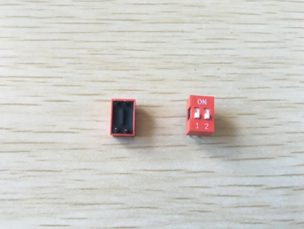 

10 Pcs Slide Type 2 Row 4 Pin Terminals 2 Positions PCB DIP Switch