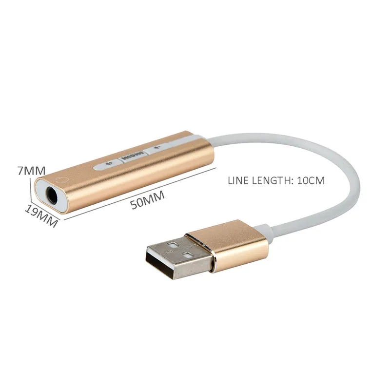 Usb type-A до 3,5 мм разъем, гарнитура стерео аудио адаптер кабель внешняя звуковая карта