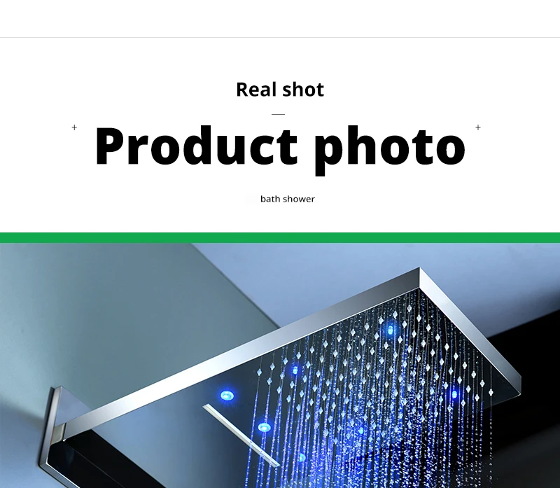 Led Shower Set 22 Waterfall Controller Smart Shower System Massage Bath & Shower Faucets (9)