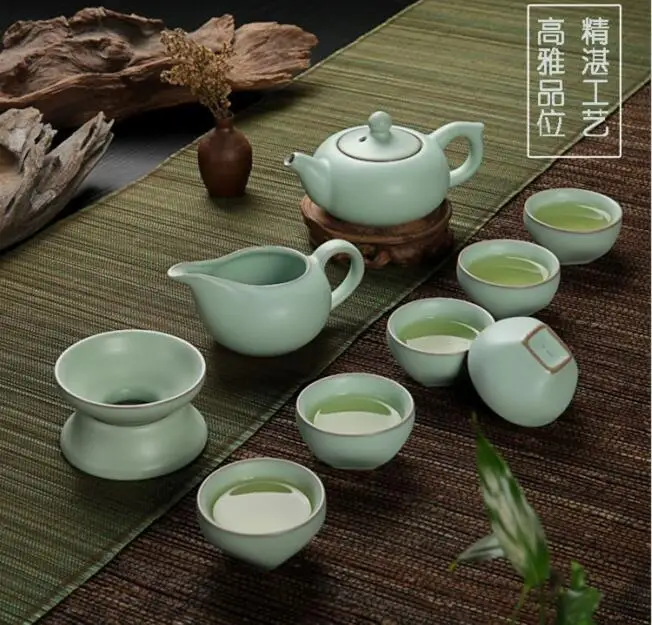 Чайный сервиз 3 вида RUYAO celadon Китайский знаменитый RU печной фарфор чайный