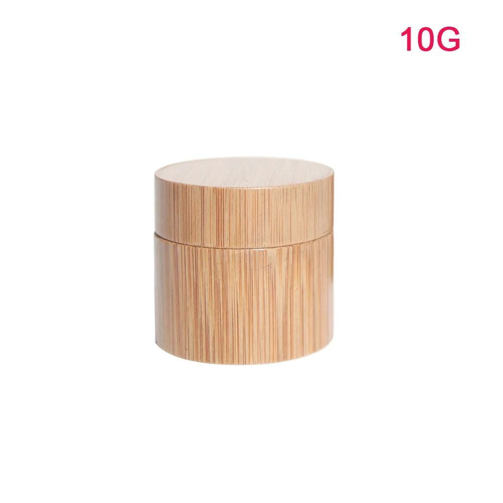 

Refillable Bottle Travel Round Tasteless Box Eco-friendly Container Facial Cream Jar Natural Bamboo Cosmetic Mask Wear Resistant