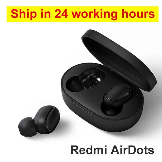 Оригинальные беспроводные наушники Xiaomi Redmi AirDots, Bluetooth 5,0, DSP, активная гарнитура с шумоподавлением TWSEJ04LS 4,1g - Цвет: Redmi AirDots