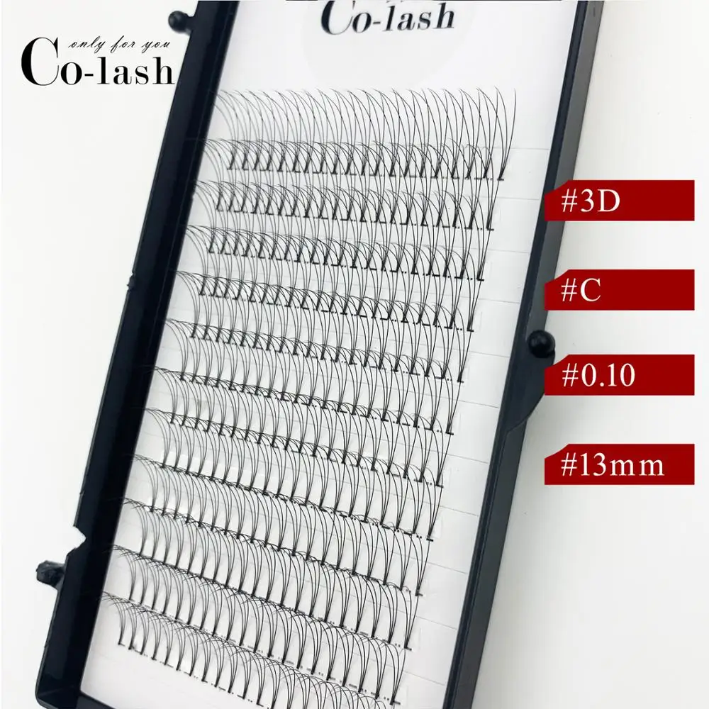 Colash 3D 4D 5D 6D русские объемные цветные накладные ресницы DD Curl Premade Fans Lash Лидер продаж Индивидуальные Накладные ресницы