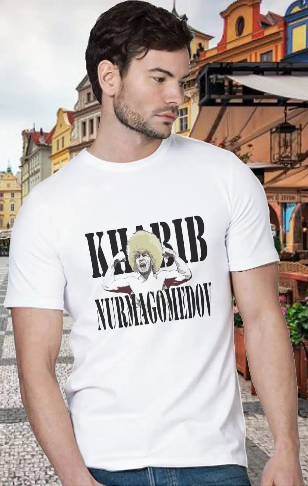 Khabib Nurmagomedov تي شيرت المصارعة رياضة T قميص الروسية النسر جديد 2018 عالية جودة العلامة التجارية الرجال تي شيرت Khabib Nurmagomedov تي شيرت المصارعة رياضة T قميص الروسية النسر جديد 2018 عالية جودة العلامة التجارية الرجال تي شيرت