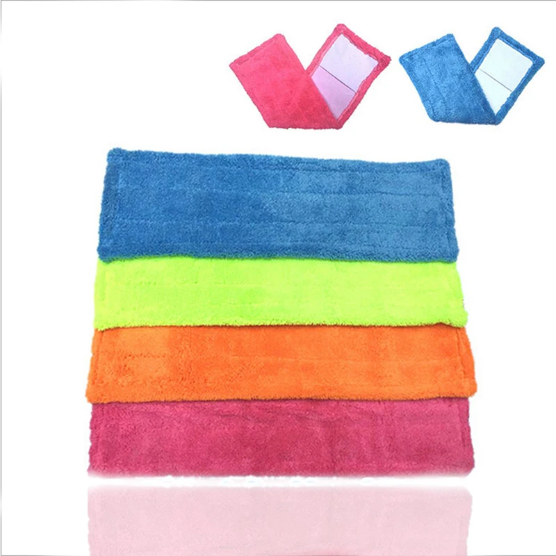 1PC Coral Velvet Mop Cloth Microfibre Fabric Floor Flat Mops