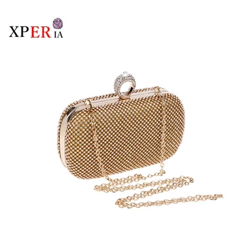 

Evening Clutch Bags Diamond-Studded Evening Bag With Chain Shoulder Women's Handbags Silver/Gold/Black Wallets Evening Bag