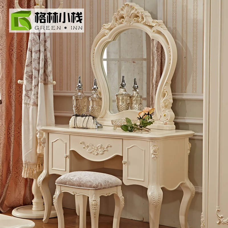 French Luxury Makeup Mirror Vanity Mirror Dressing Table Stool