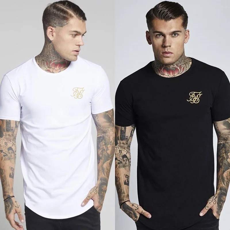 

Summer Sik Silk Camisetas Hombre Fashion T-shirt Man Hip Hop Undershirt Streetwear Camiseta Hombre Kanye West T Shirt Men