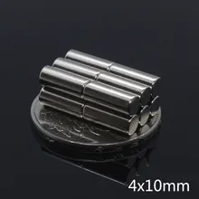 

20pcs 4*10 N35 Super Powerful Strong Bulk Small Round NdFeB Neodymium Disc Magnets Dia 4mm x 10mm Rare Earth NdFeB Magnet 4x10mm