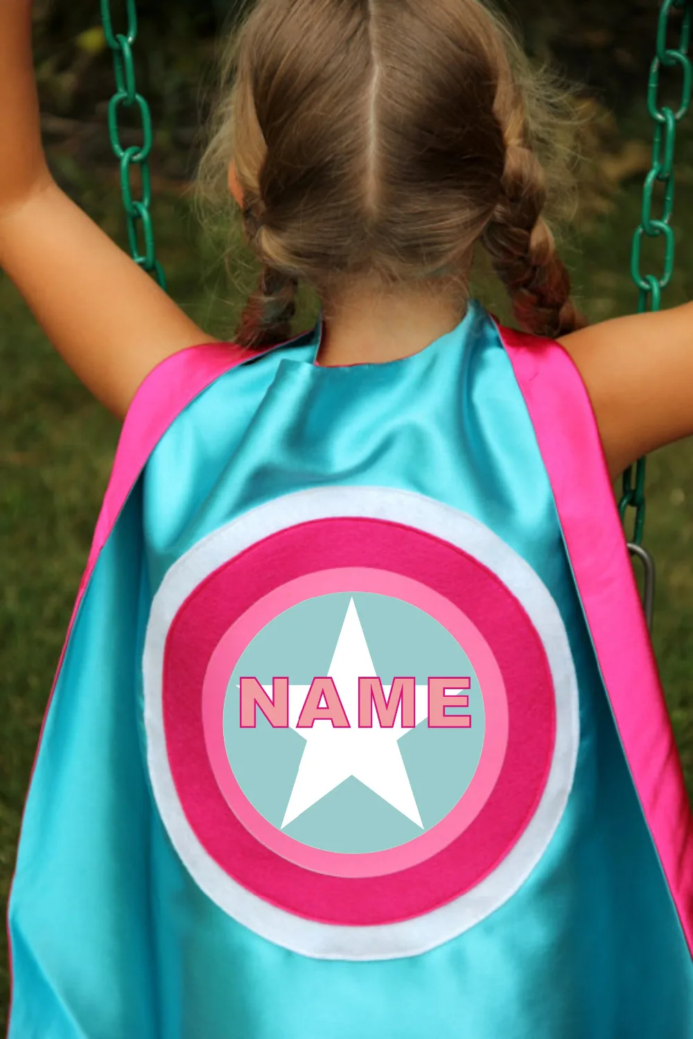 Boys Personalized Superhero Cape Customize with your childs Full Name Gift