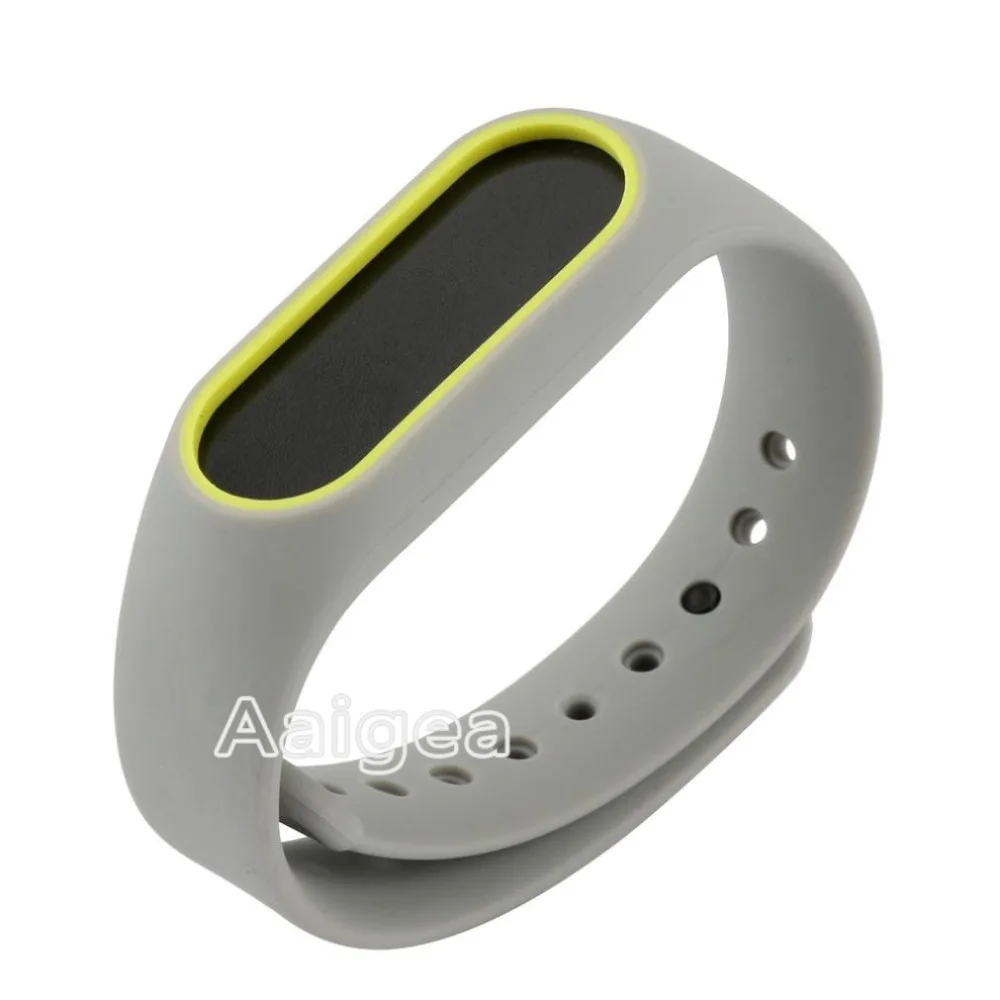 Ремешок сменный силиконовый для Xiaomi Mi band 2 мягкий цветной двухцветный браслет