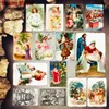 Plaque de noël, panneaux métalliques Vintage en étain, plaques décoratives de Casino, Bar, café, Pub, affiche d'art avec ange en fer, cadeau de père noël, décor d'intérieur MN37 ► Photo 1/6
