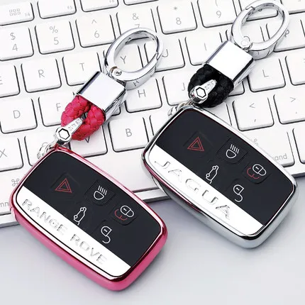 

TPU soft Car Key Cover Key Case Bag For Land Rover RANGE ROVER SPORT Freelander 2 DISCOVERY 4 Evoque Key Chain car styling
