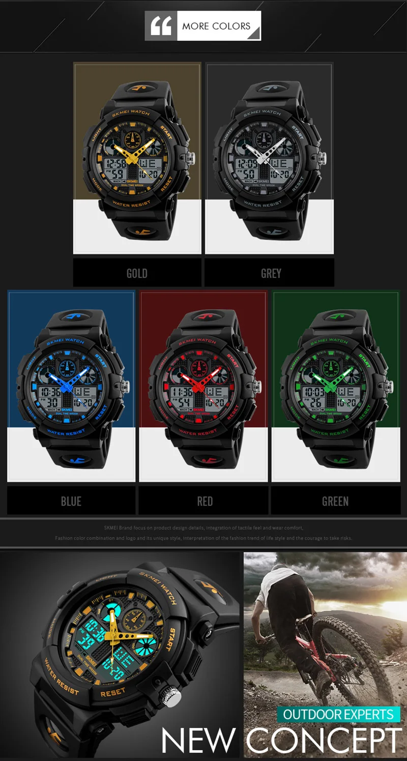 Мужские часы кварцевые цифровые светодиодный Электронные военные мужские спортивные часы мужские наручные часы reloj hombre SKMEI