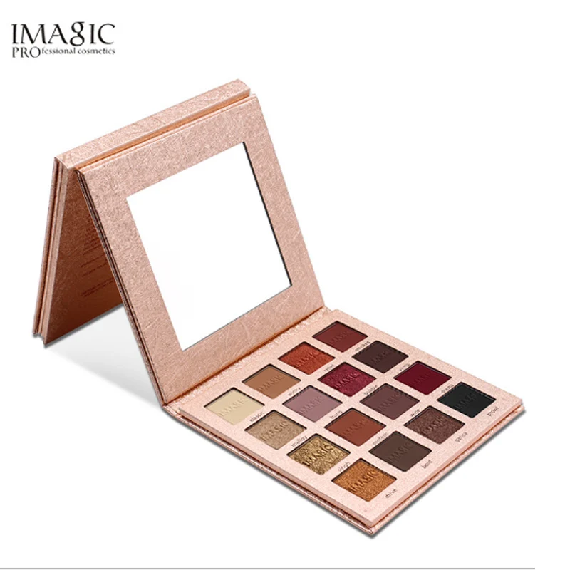 Imagic Shimmer Matte Eyeshadow Palette Nude Gold 16 Colors Mineral Warm Pigment Glitterinjections Make Up Set Eye Shadows Beauty