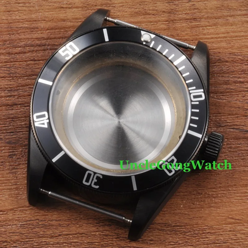 

Watch Parts , 41mm Watches Case for WristWatch,Black PVD Coated Cases Fit for ETA 2836/2824 Automatic Movement CA2010CAP