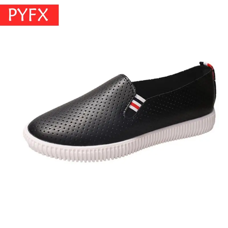 

Summer new hollow female Loafers bottom breathable Korean casual shoes contracted Lightweight flat shoes with soft soles Women