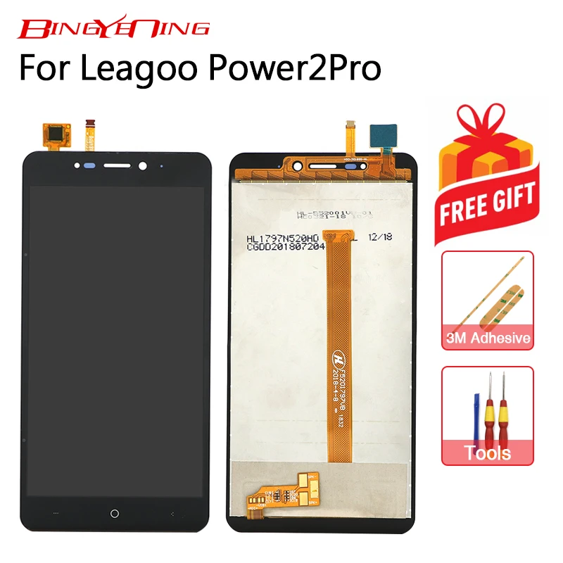 

BingYeNing New Original For Leagoo Power 2 Pro Touch Screen+ LCD Display Assembly Replacement