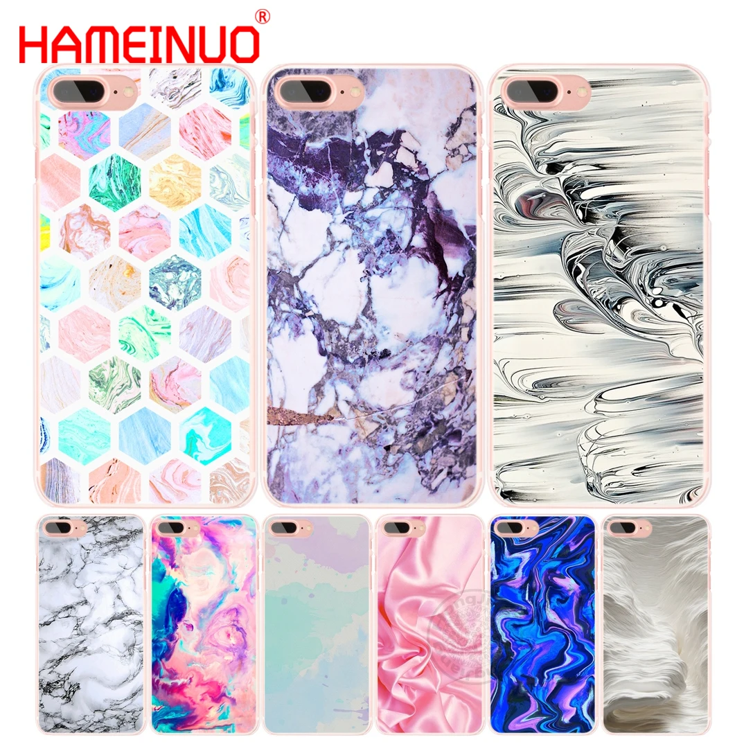 HAMEINUO Marble stone print cell phone Cover case for iphone 6 4 4s 5 5s SE 5c 6s 7 8 plus X-in ...