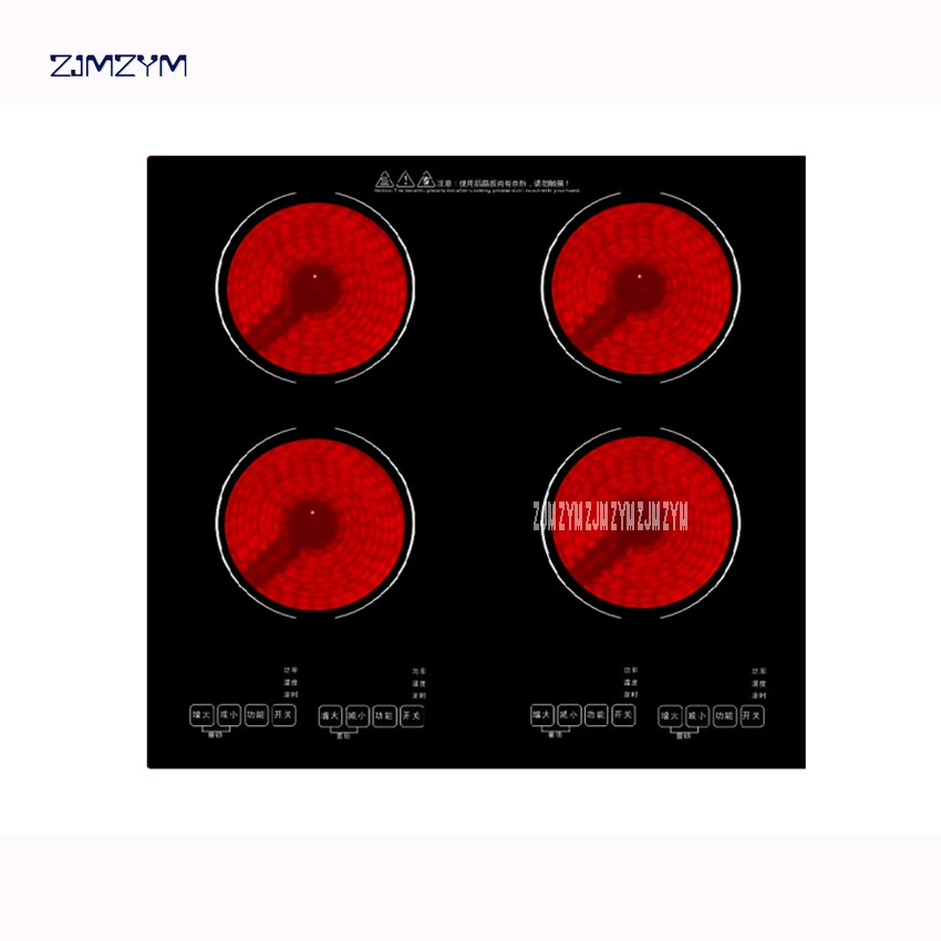 4 Burners Induction Cooker Embedded Electric Ceramic Cooker Touchpad